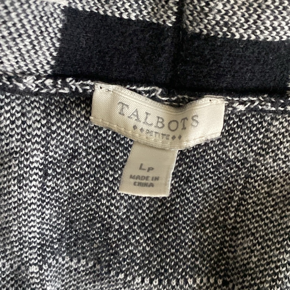 Talbots Checked Open Front Cardigan - Picture 3 of 8